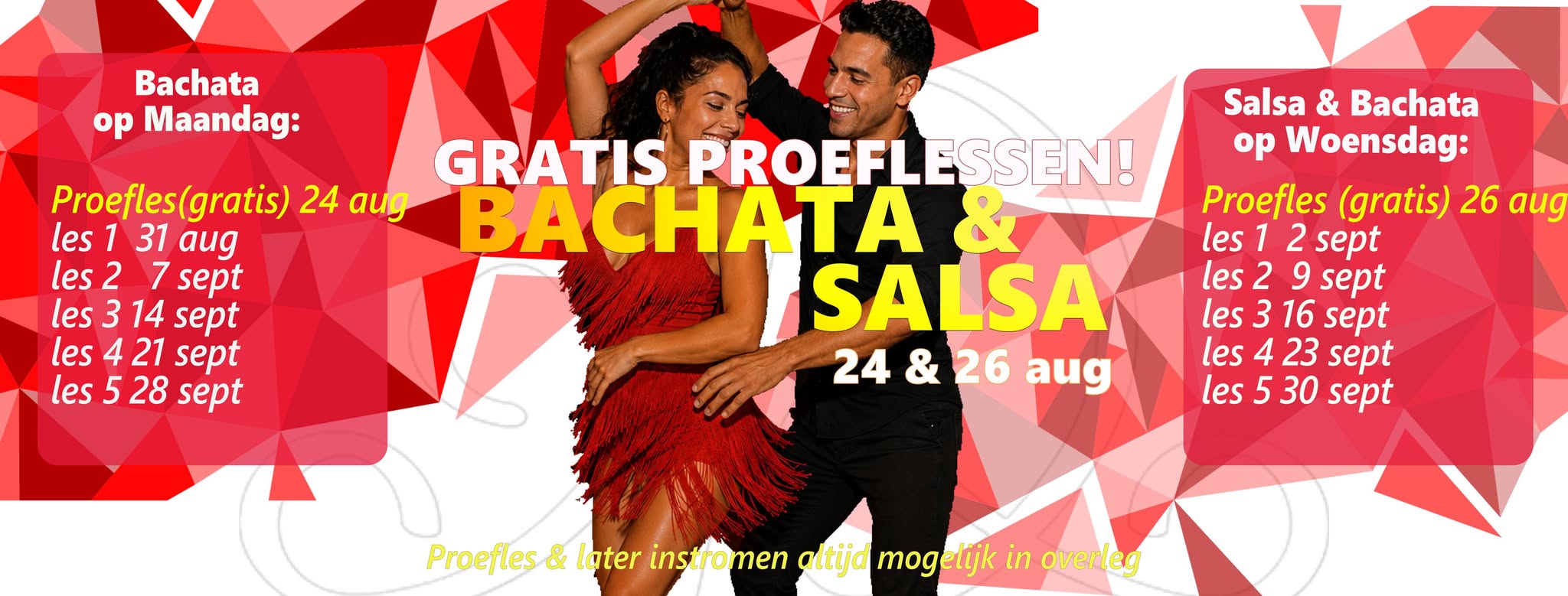 GRATIS PROEFLES SALSA & BACHATA (start A&D lesblok 1)