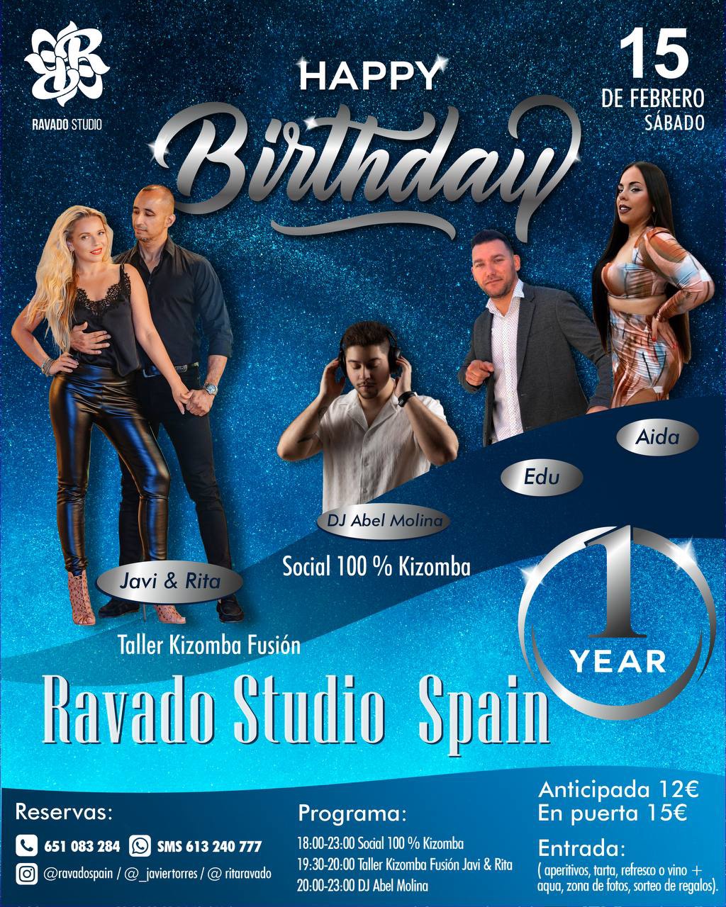 Happy Birthday Kizomba Social Ravado Studio Spain 1 year