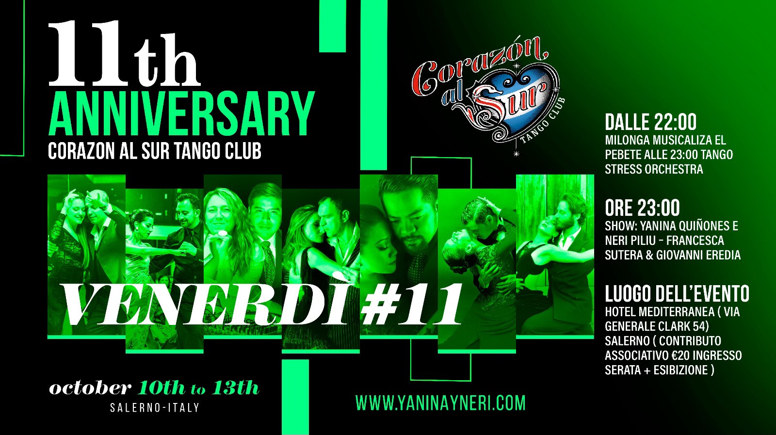 Festa a Salerno, Gran Milonga Musica dal Vivo + Show
