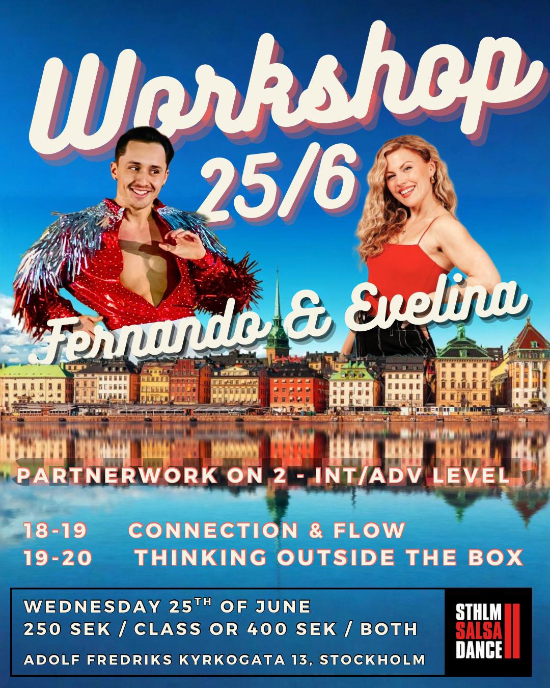 Salsa workshop with Fernando & Evelina - June 25