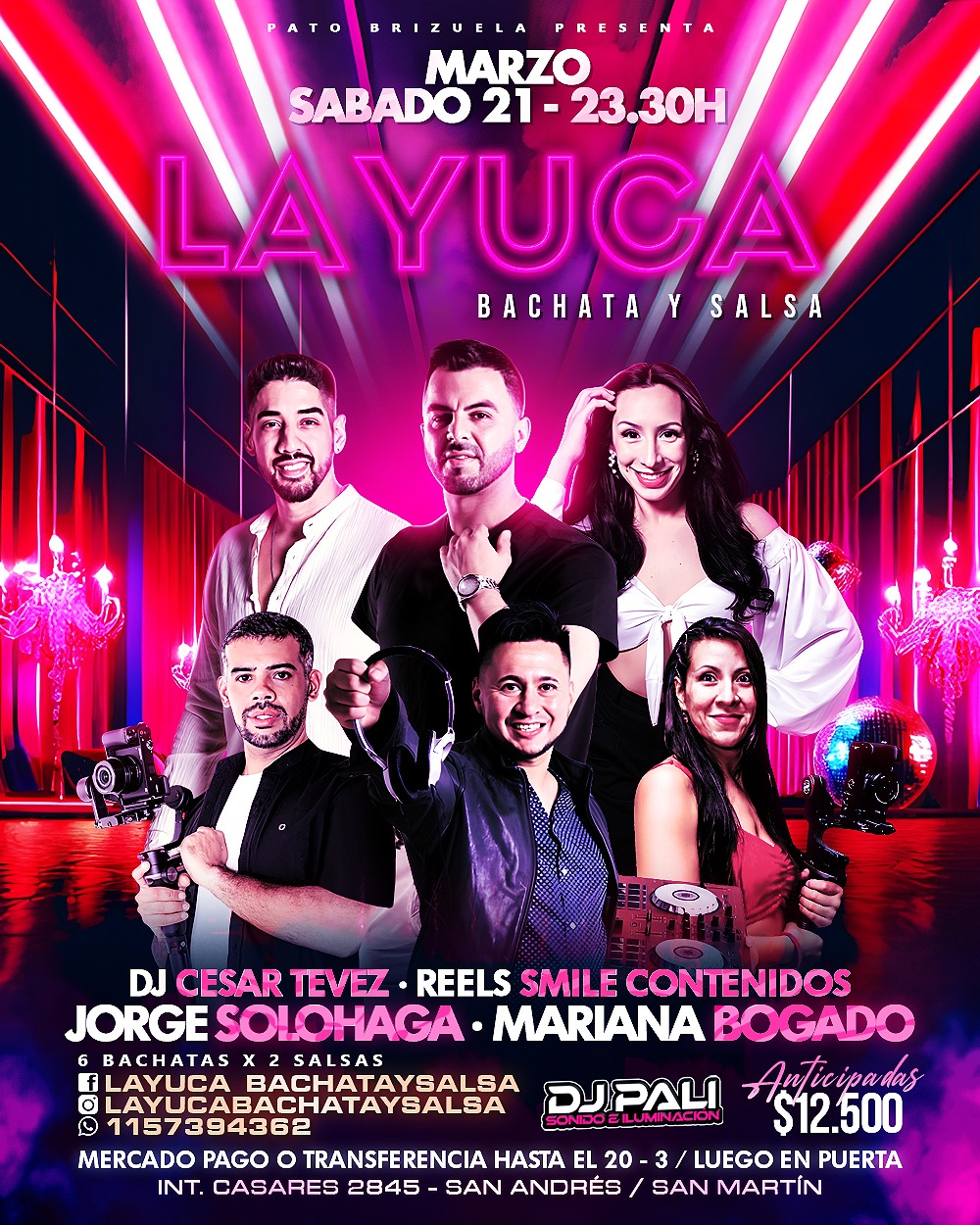 🌟La Yuca Bachata & Salsa #32 - Nueva Temporada! - Sab. 21 Marzo 23.30hs - Club Dep. San Andres 🌟
