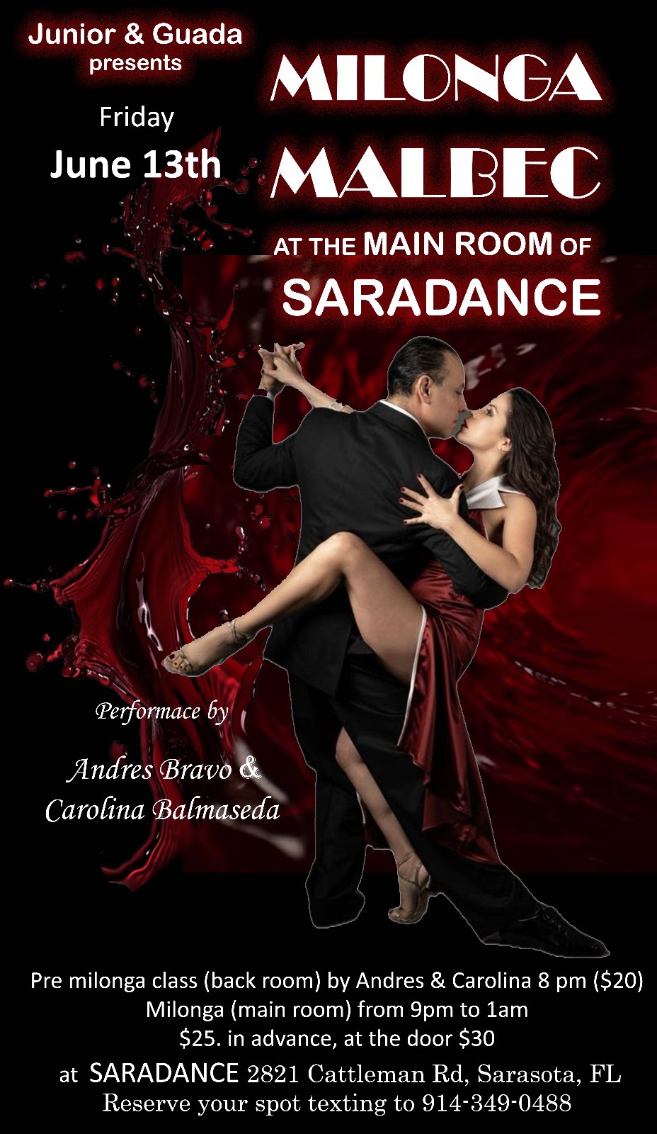 Milonga Malbec with Andres Bravo & Carolina Balmaseda