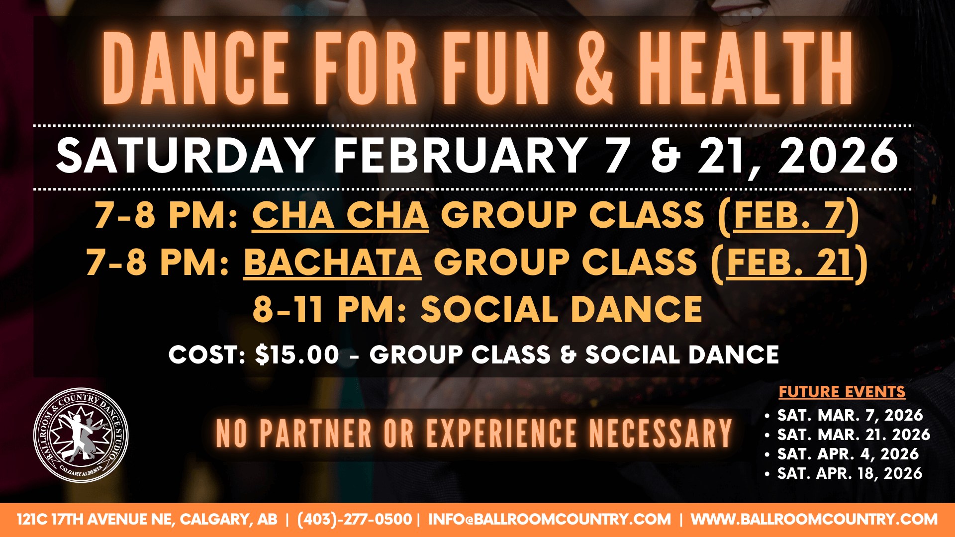 Dance for Fun & Health (February 7 & 21, 2026)
