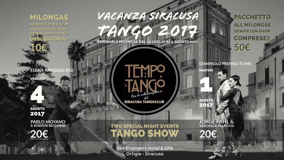 VACANZA TANGO SIRACUSA 2017