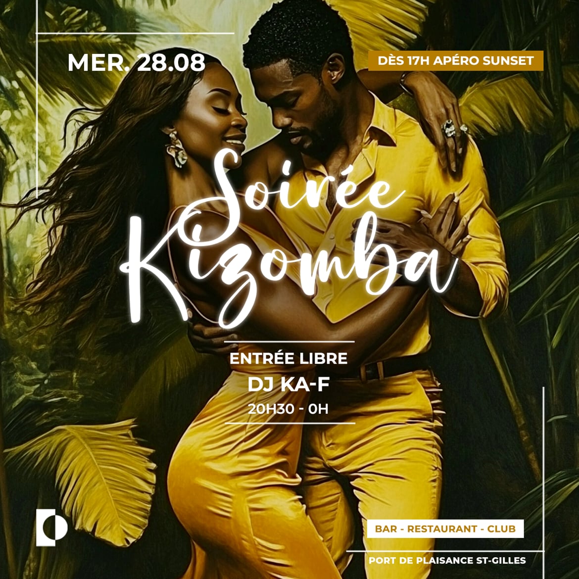 ⭐️KIZOMBA à L'OUTSIDE⭐️ MERCREDI 28 Aout de 20H30 à 00H 💥Entrée Libre💥 DJ KA-F