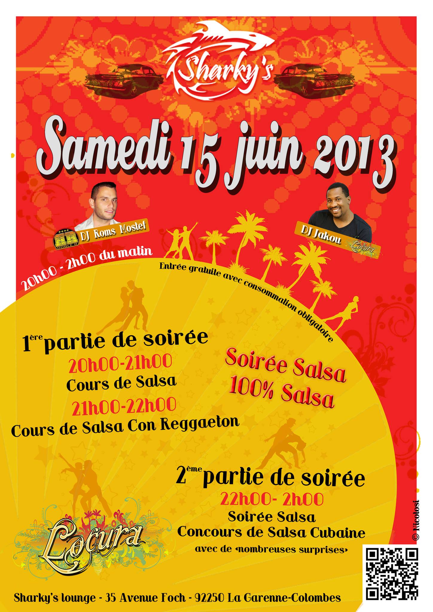 Soirée 100 % salsa au Sharky's avec Dj Jakou et Dj Roms Mostef