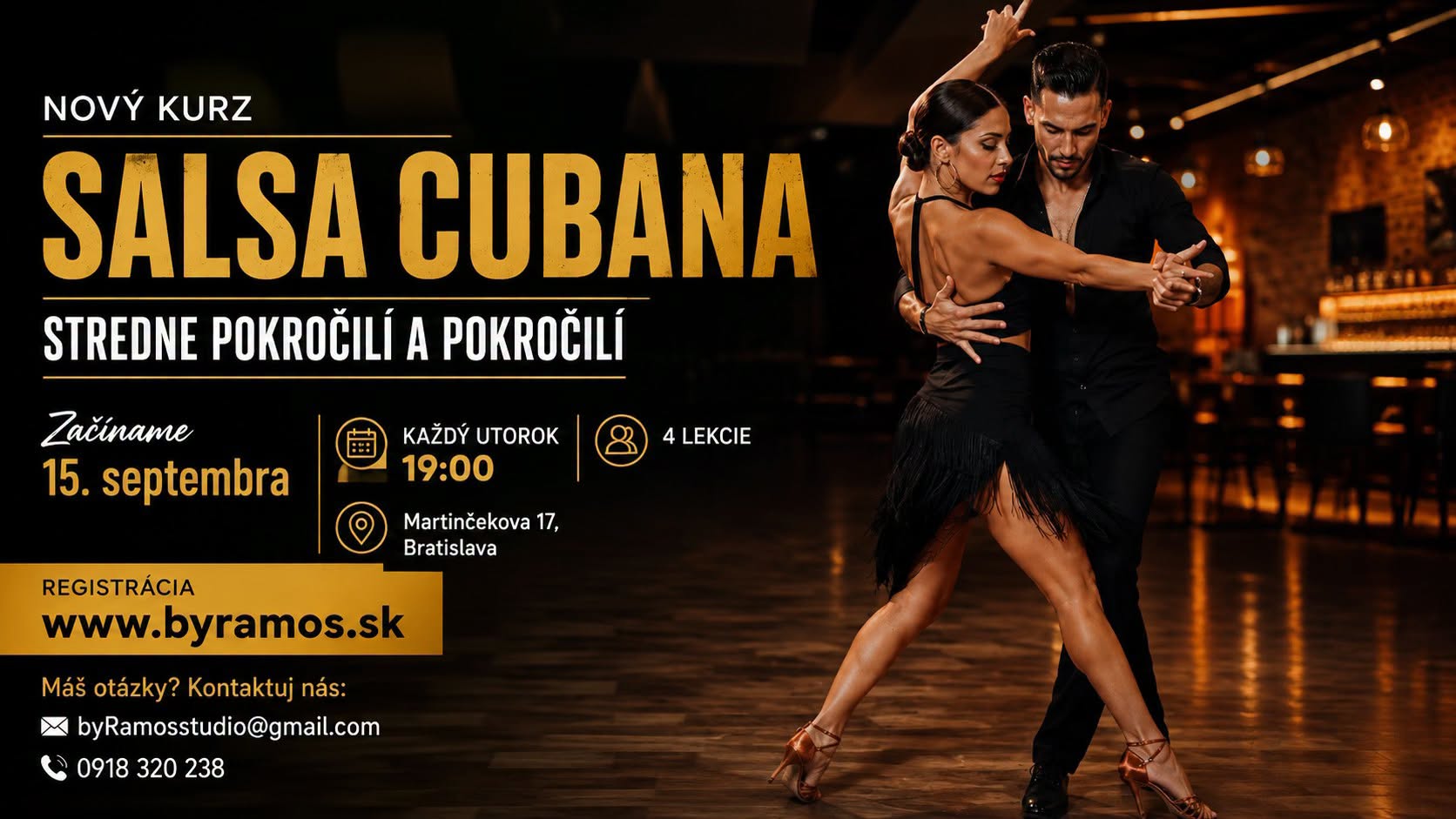 Nový Kurz Salsa Cubana - Stredne Pokročilí & Pokročilí