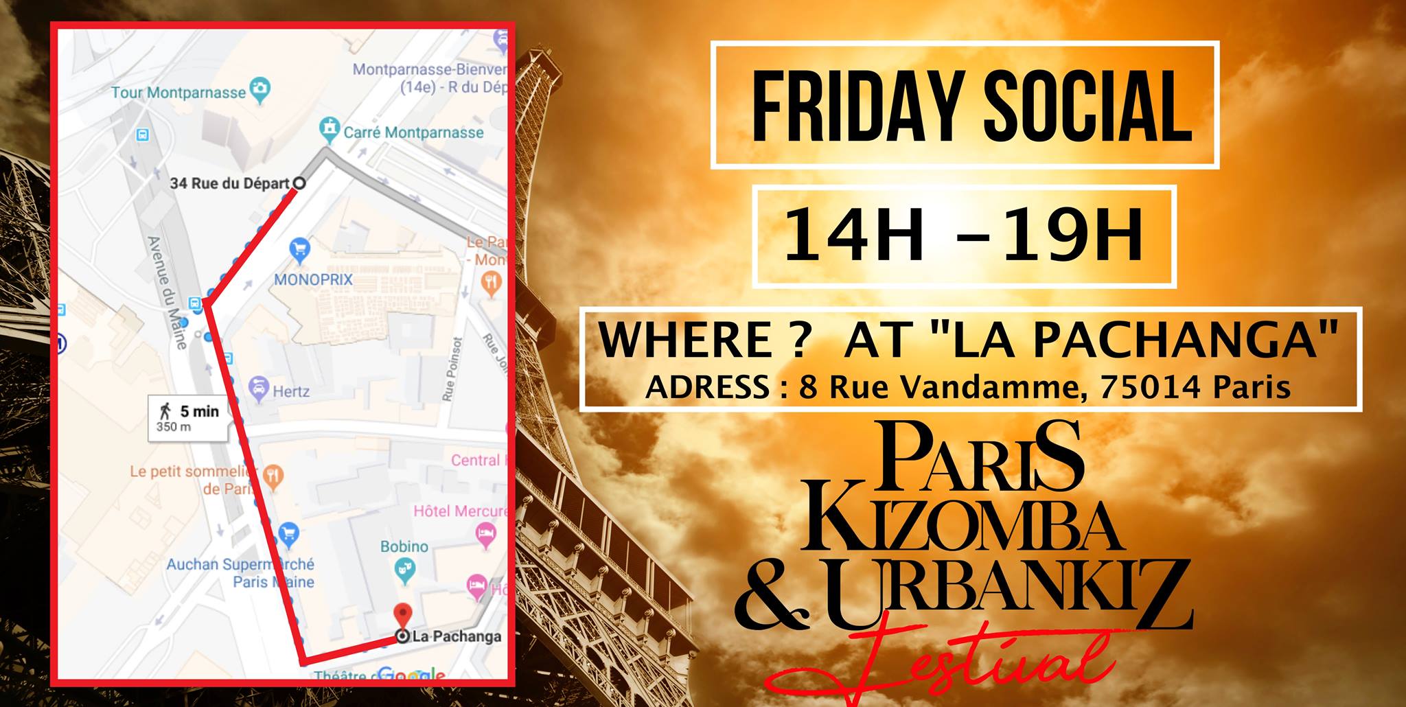 Friday Social of Paris Kizomba & Urbankiz Festival a La Pachanga