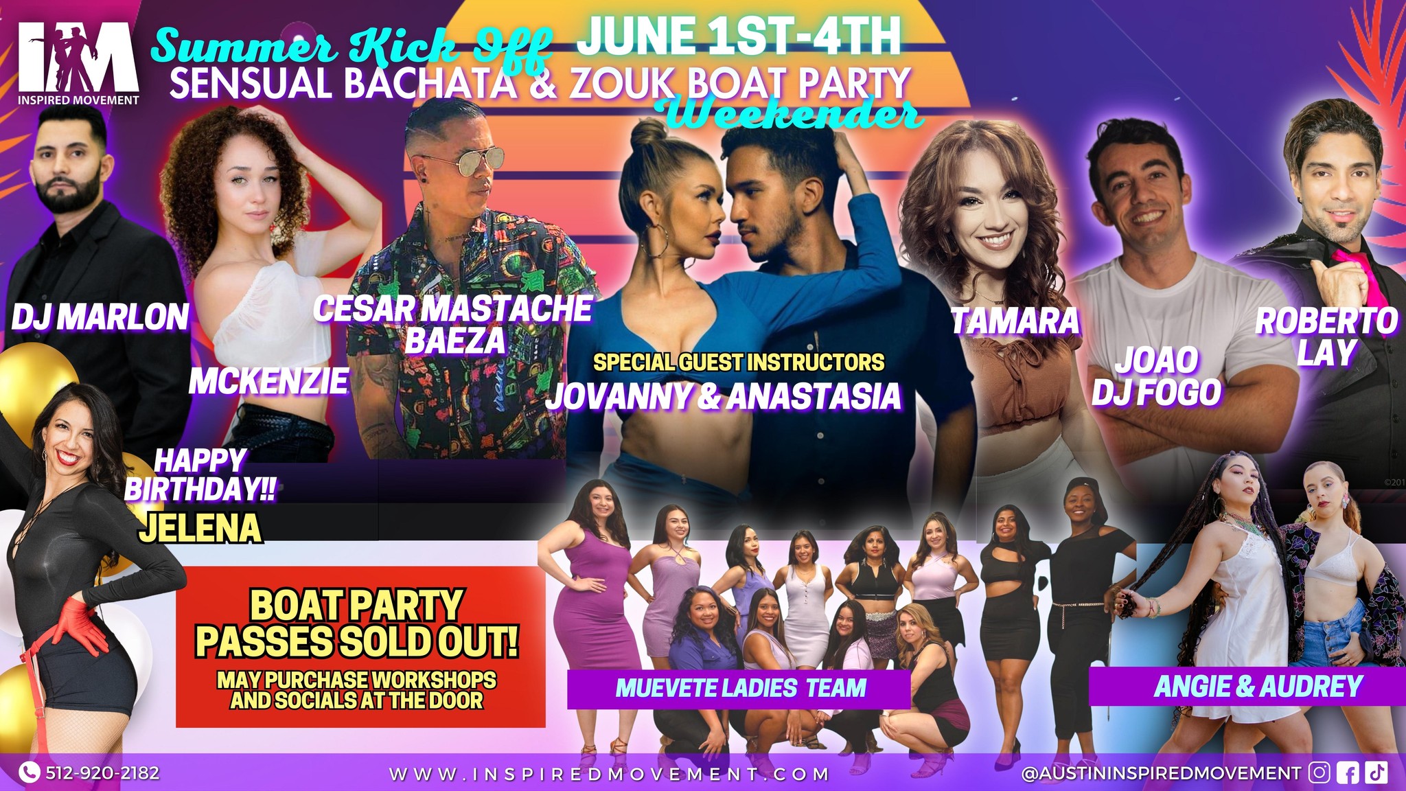 SUMMER KICKOFF 🔥 SENSUAL BACHATA & ZOUK 🔥 BOAT PARTY WEEKENDER