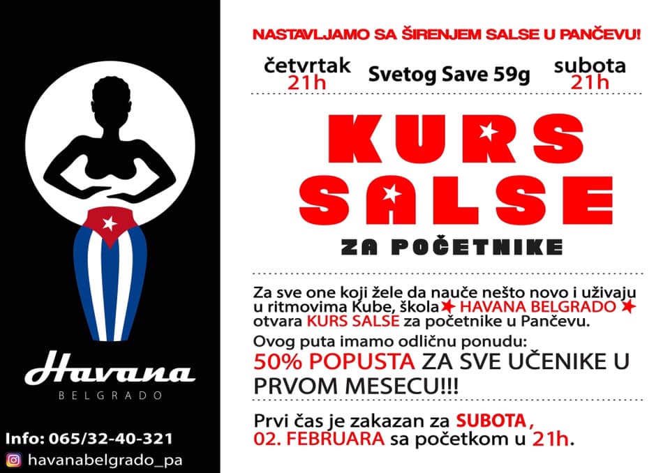 SALSA KURS PANČEVO 50% popusta