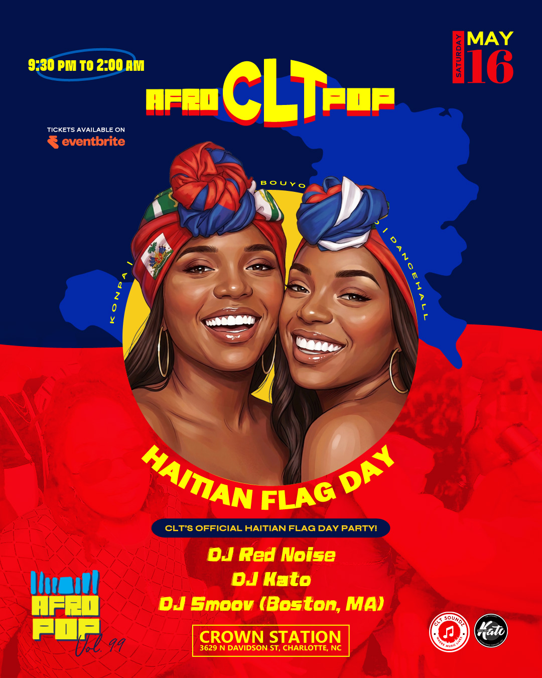 AfroPop! Charlotte, Vol.99: 3rd Annual Haitian Flag Day Party!