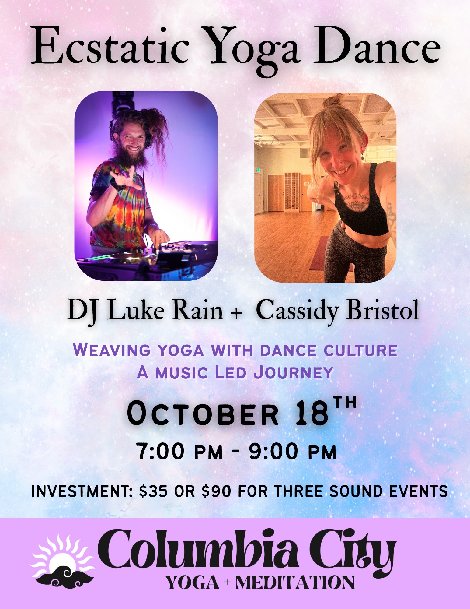 Ecstatic Yoga Dance - Oct 18 - Columbia City Yoga