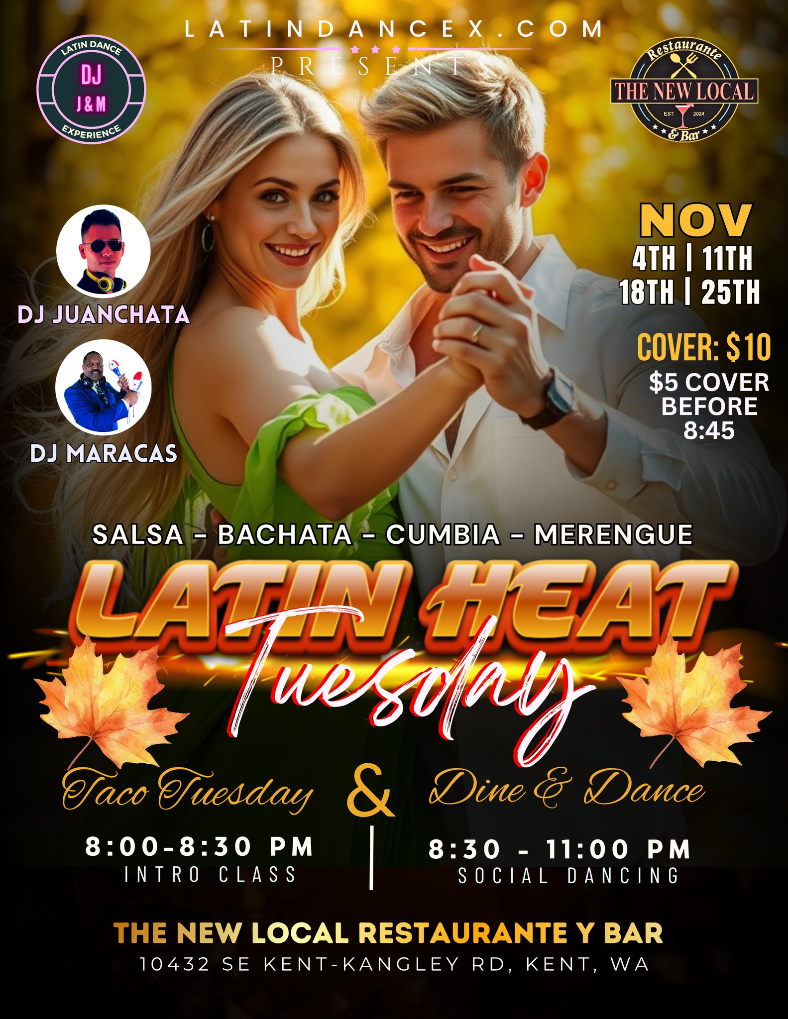 Latin Heat Tuesday + Taco Tuesday Dine & Dance