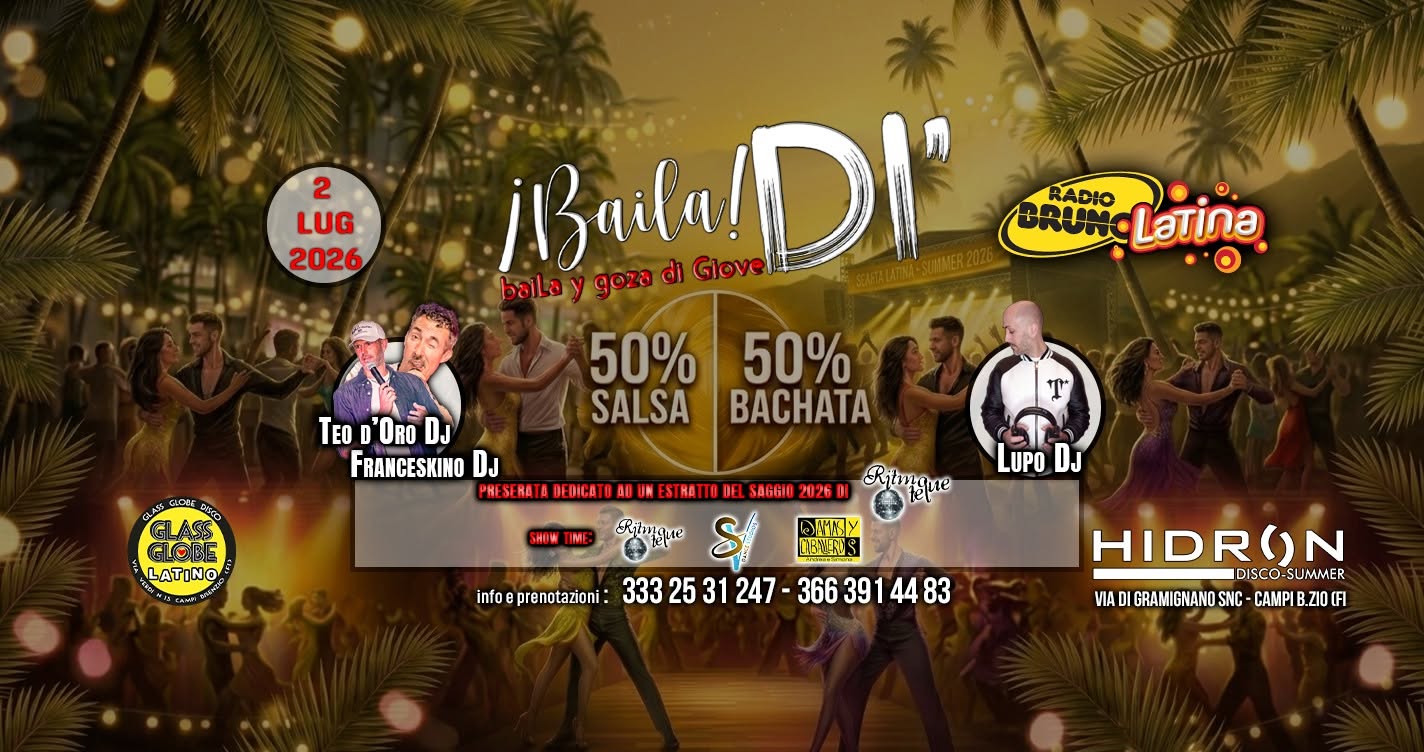BailaDI' Baila y Goza di gioveDI' - 2 Luglio 2026
