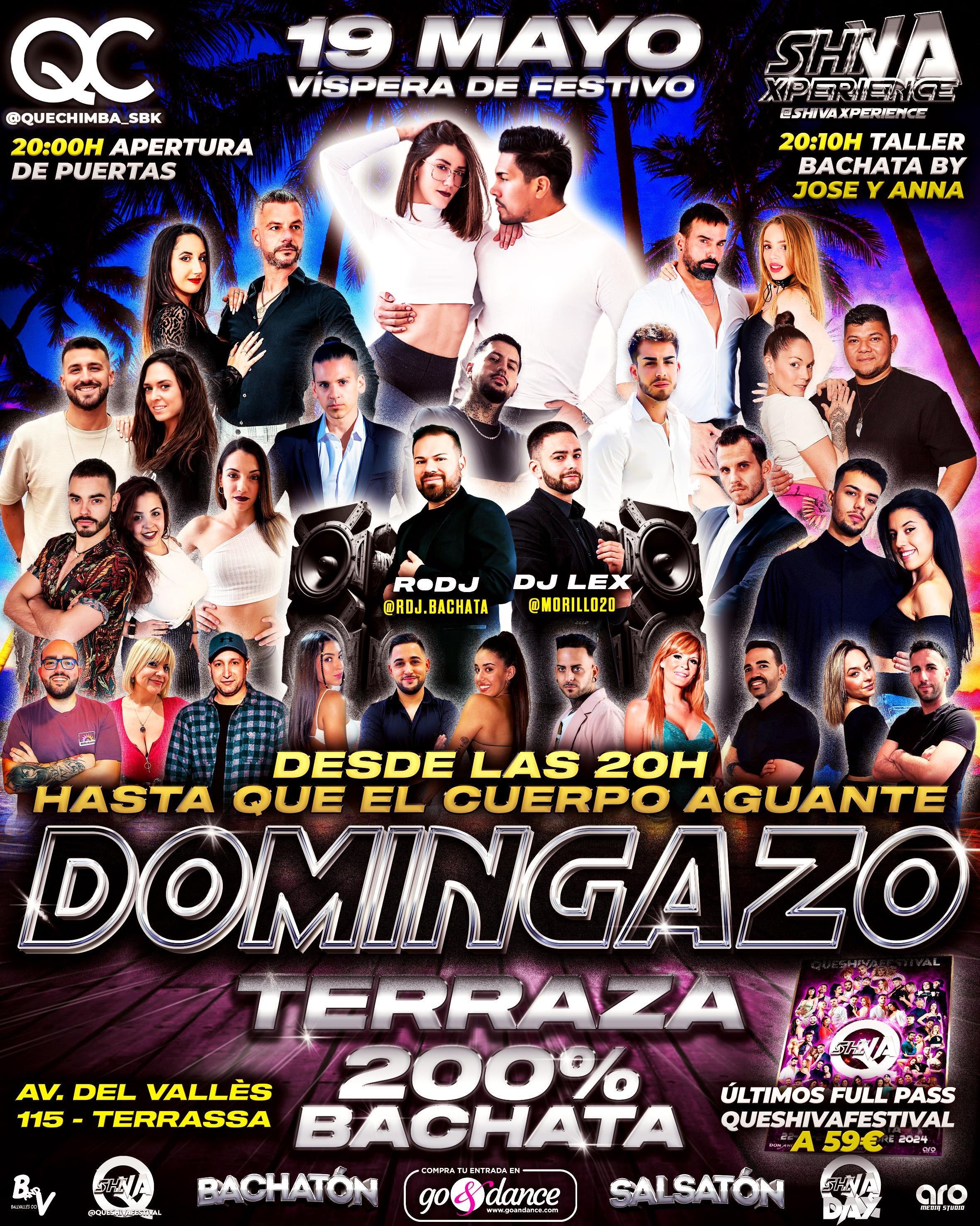 ?? DOMINGAZO VÍSPERA DE FESTIVO ?? 19 DE MAYO ?? TERRAZA 200% BACHATA EN QUECHIMBA BY SHIVA XP