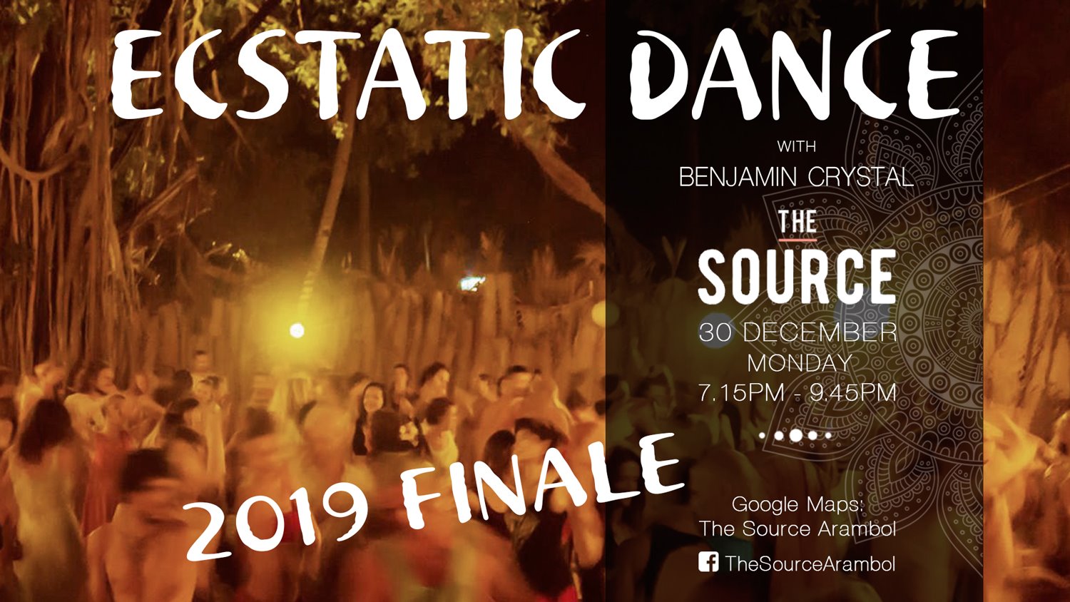 Ecstatic Mondays Benjamin Crystal 2019 Finale at The Source