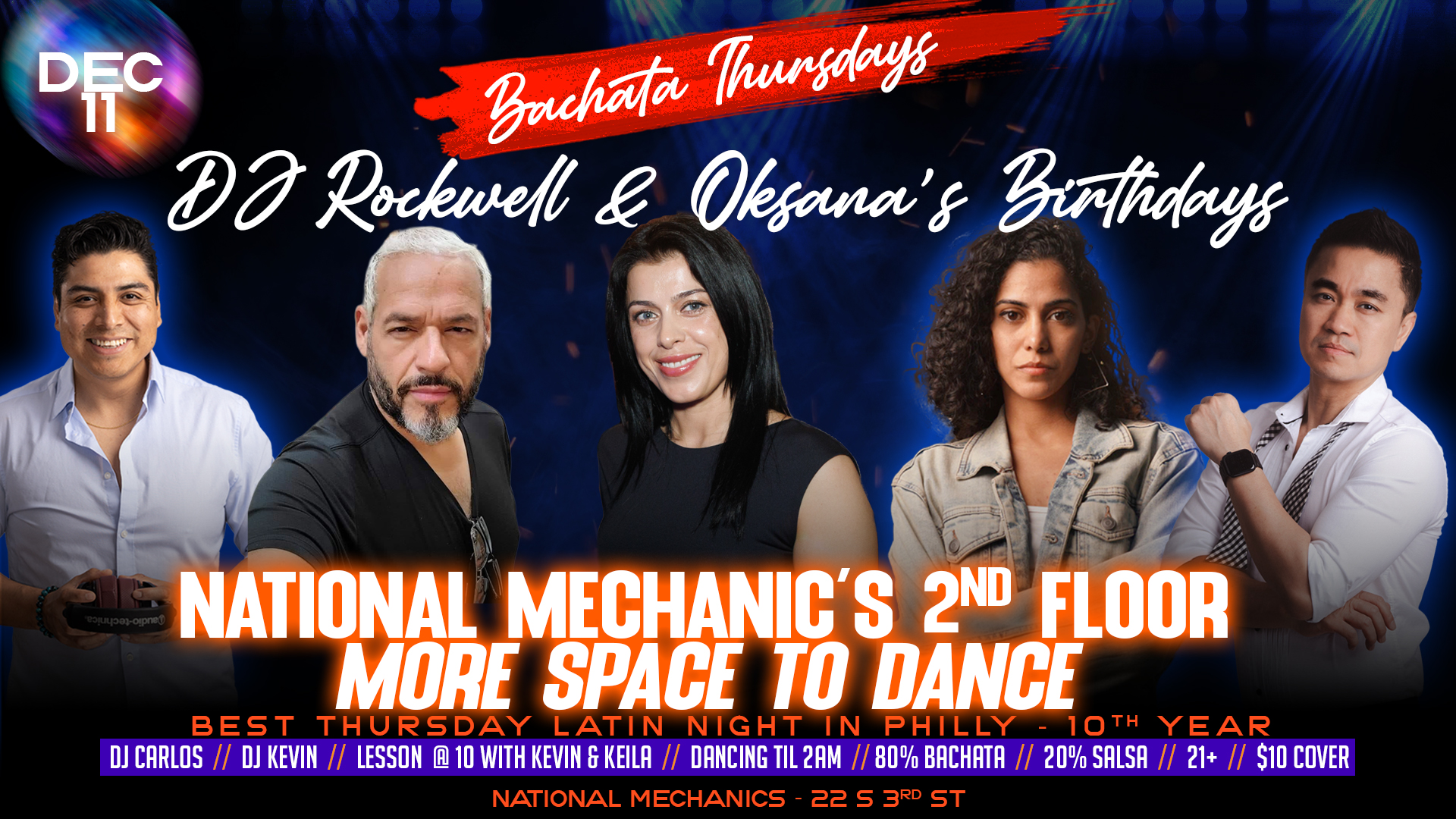 Bachata Thursdays - NATIONAL MECHANICS - DEC 11