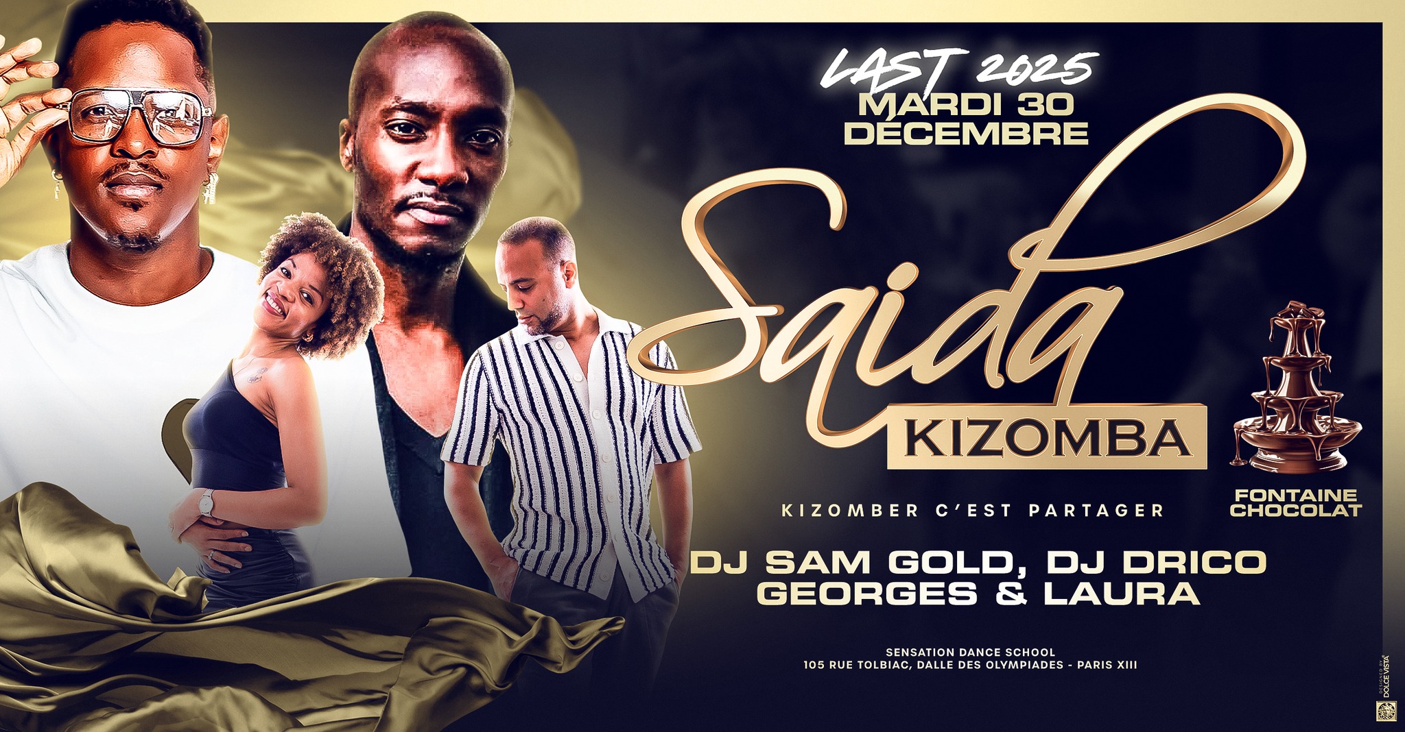 Saida Kizomba avec fontaine au chocolat