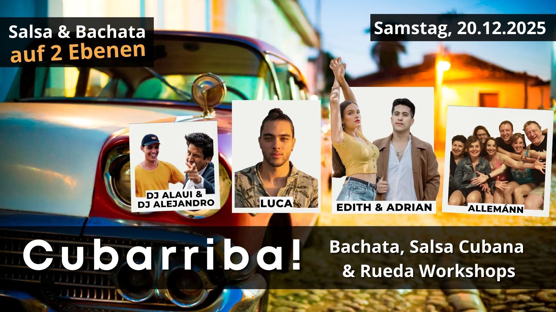 Cubarriba! Bachata, Salsa Cubana & Rueda Workshops