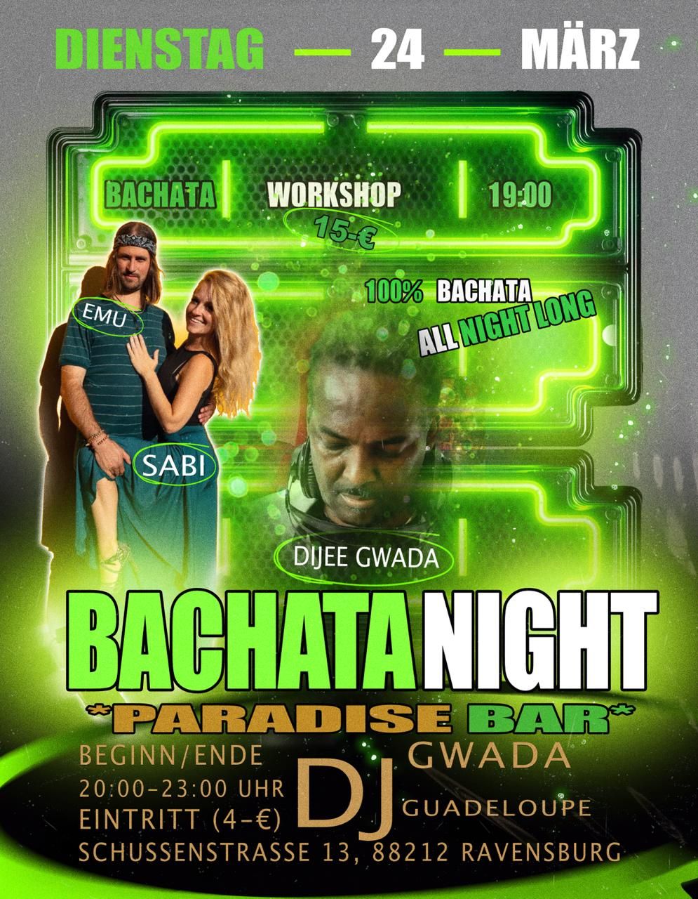 Bachata Night in Paradis Bar Ravensburg