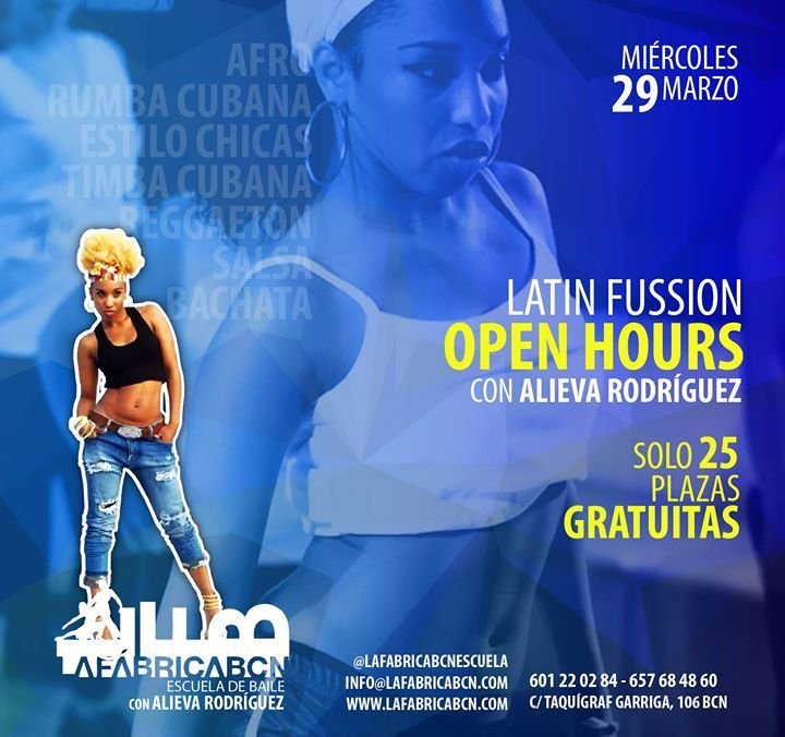LatinFussion Open Hours miércoles 29 marzo