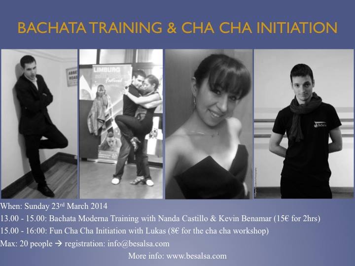 Bachata training with Nanda Castillo & Kevin Benamar + cha cha workshop with Kevin
