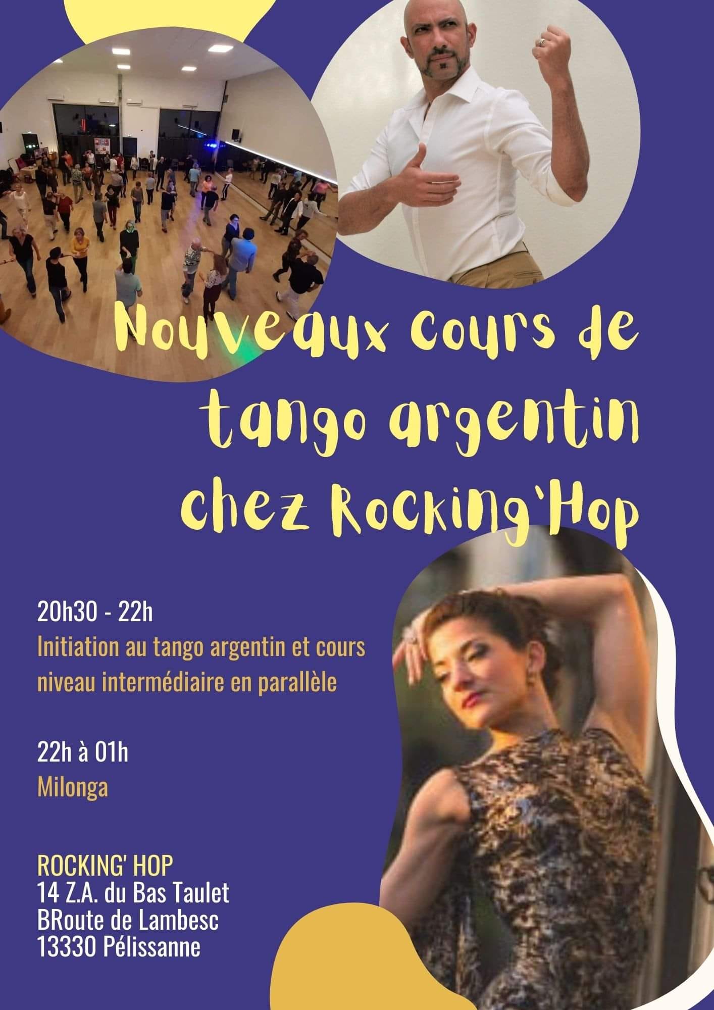Initiation Cours inter-avancé + Milonga chez Rockin'Hop !