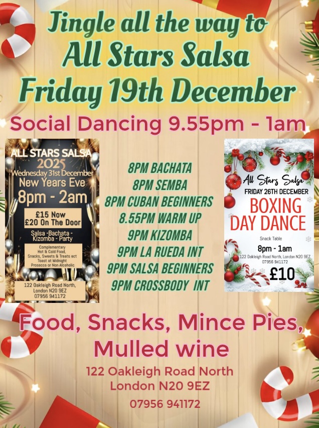 All Stars Salsa Friday 19th December 2025