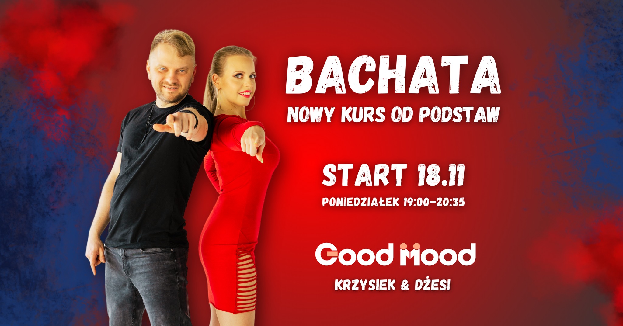 BACHATA od Podstaw ★ NOWY Kurs Tańca ★ Poniedziałek 1,5h ★ 19:00-20:35 ★ 18.11 Katowice