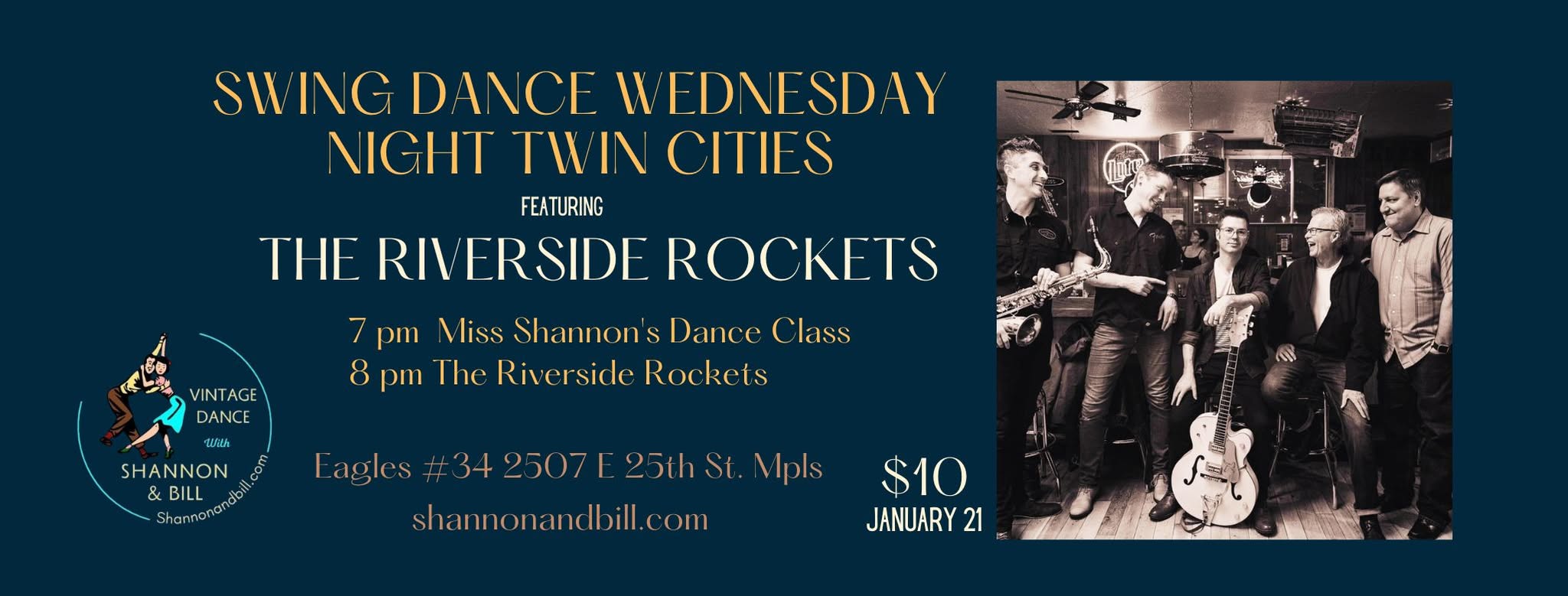 Riverside Rockets at Swing Dance Wednesday 1 21