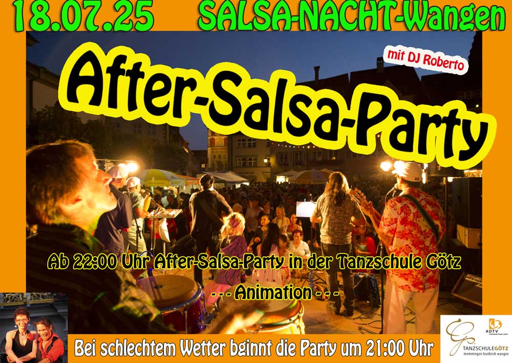 After Salsa-Party der Salsa-Nacht Wangen