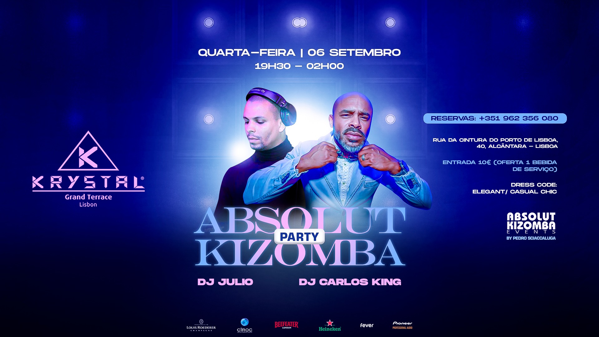 Quarta-Feira - Absolut Kizomba Party @ Krystal Grand Club - 06 de Setembro!