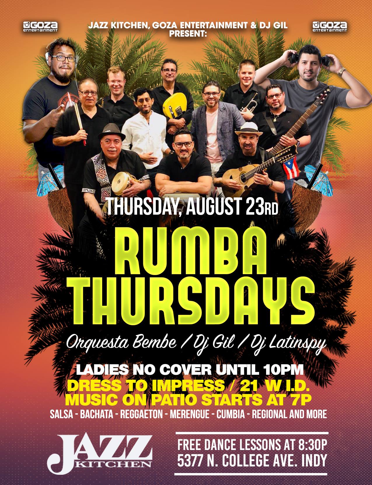 Rumba Thursdays at JAZZ Kitchen Gil, Latinspy & Bembé