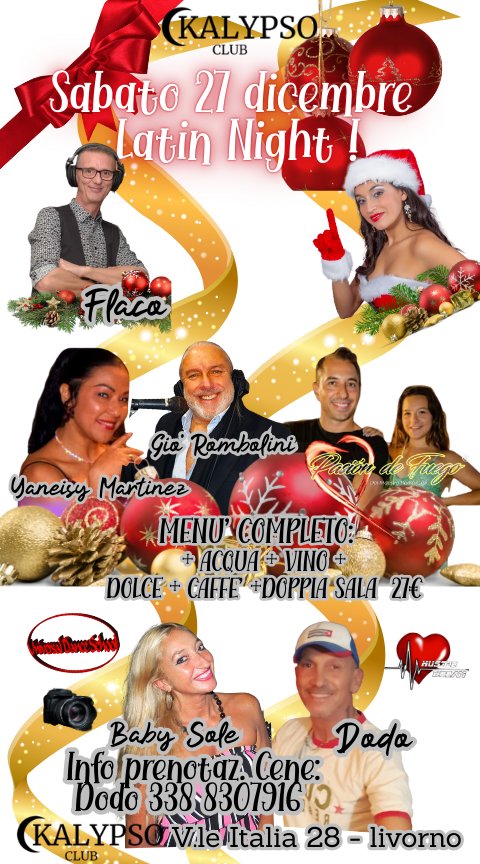 Kalypso LATIN Night ! Il SABATO Latino a Livorno