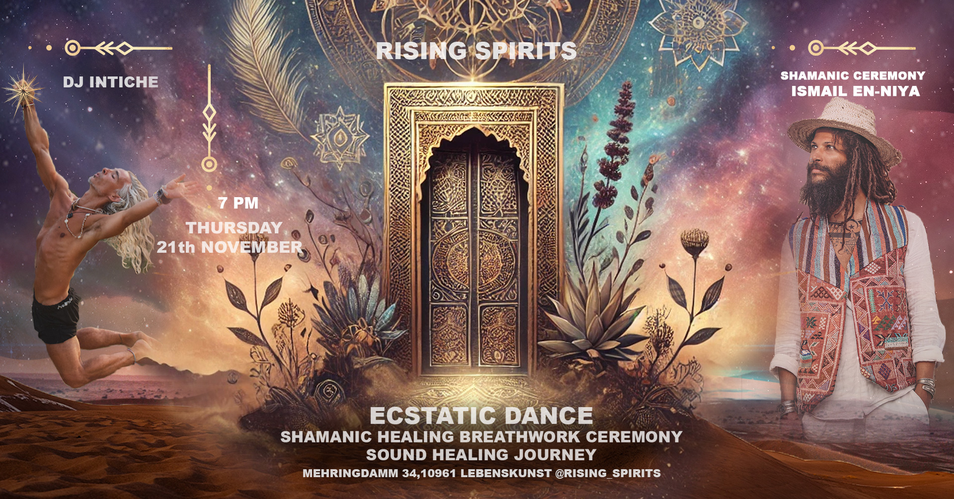 β
ECSTATIC DANCE β
SHAMANIC HEALING BREATHWORK CEREMONY & SOUND HEALING