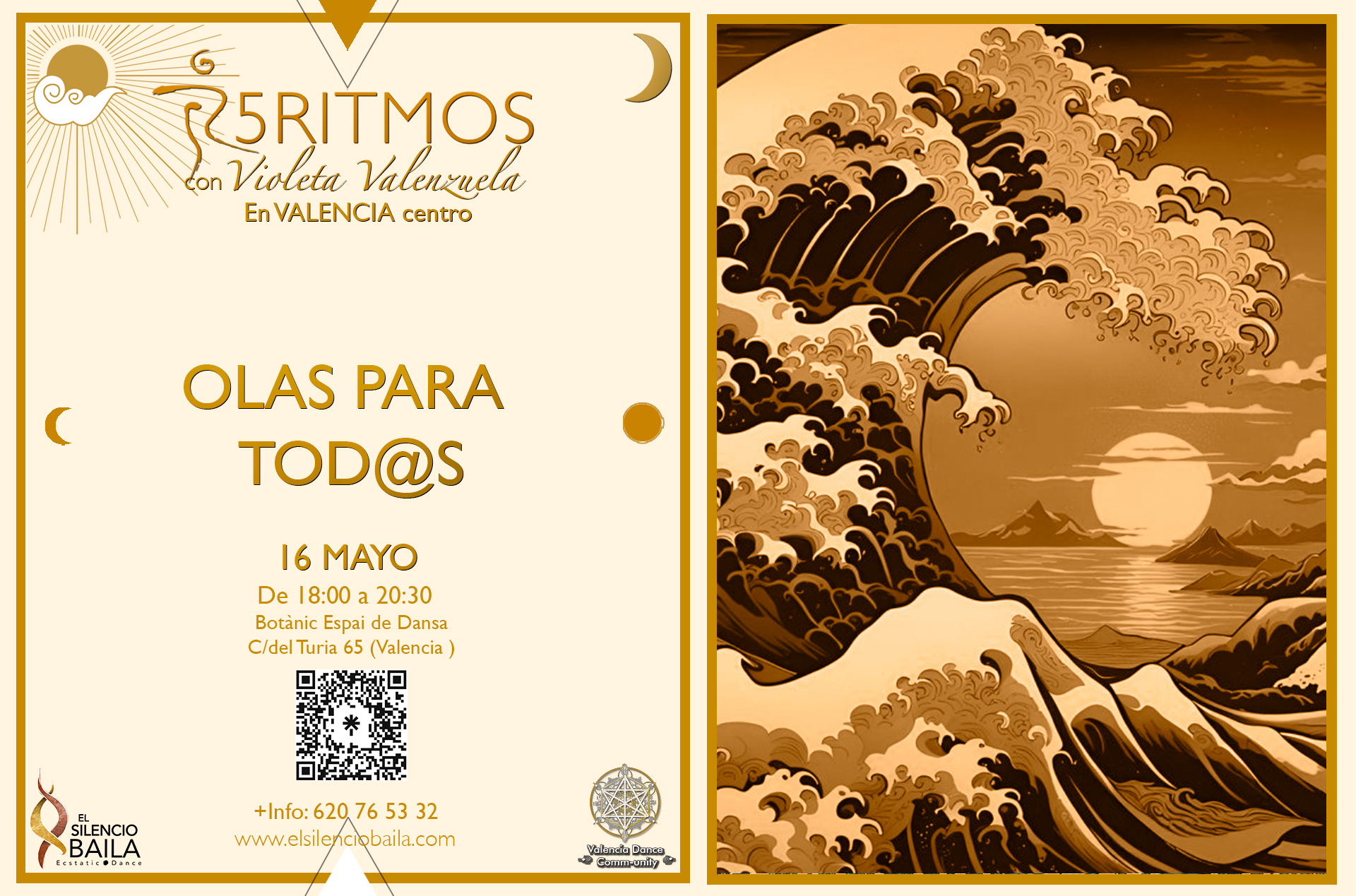 Olas para tod@s - 5Ritmos con Violeta