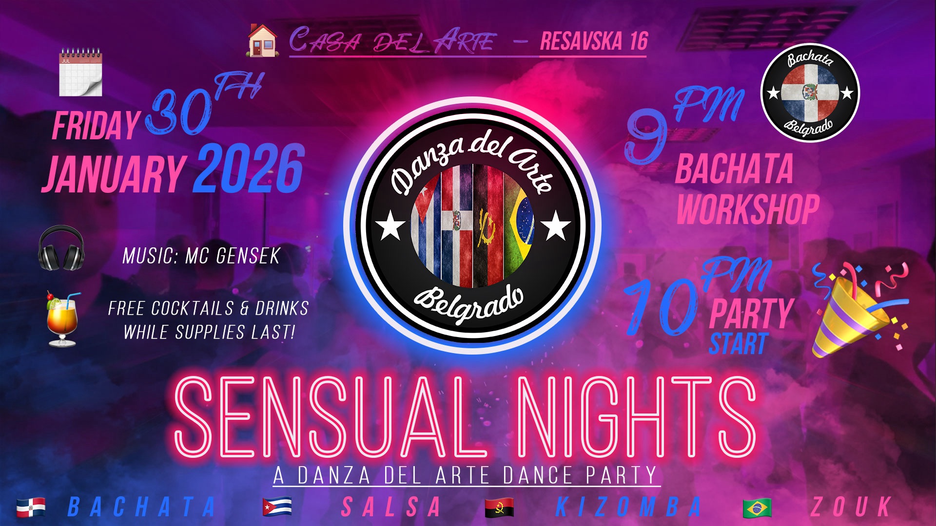 ✨🪩 SENSUAL NIGHTS A Danza del Arte Dance Party 🪩✨