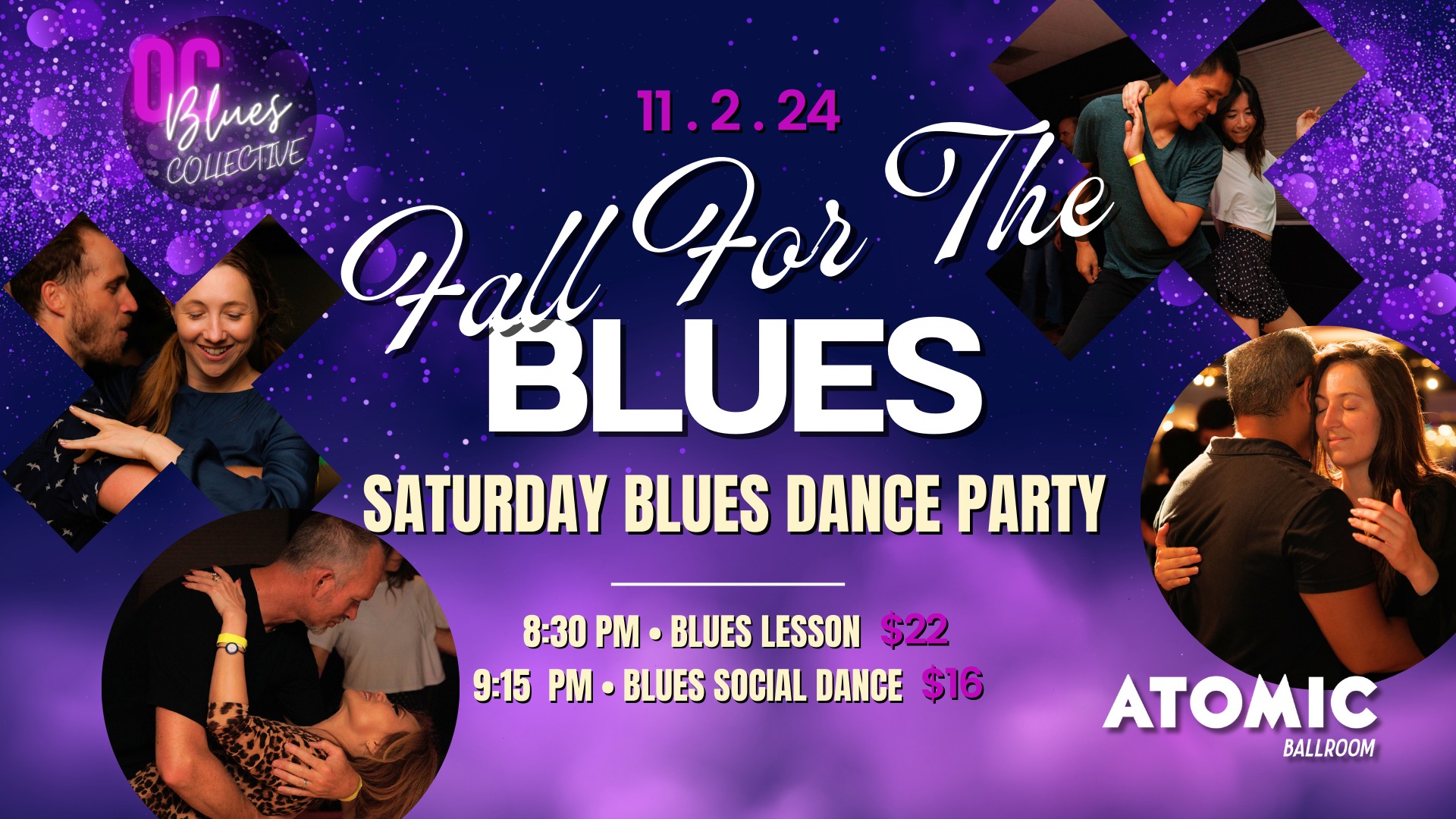 OC Blues Collective • Fall for the Blues • Saturday Dance Party at Atomic Ballroom!