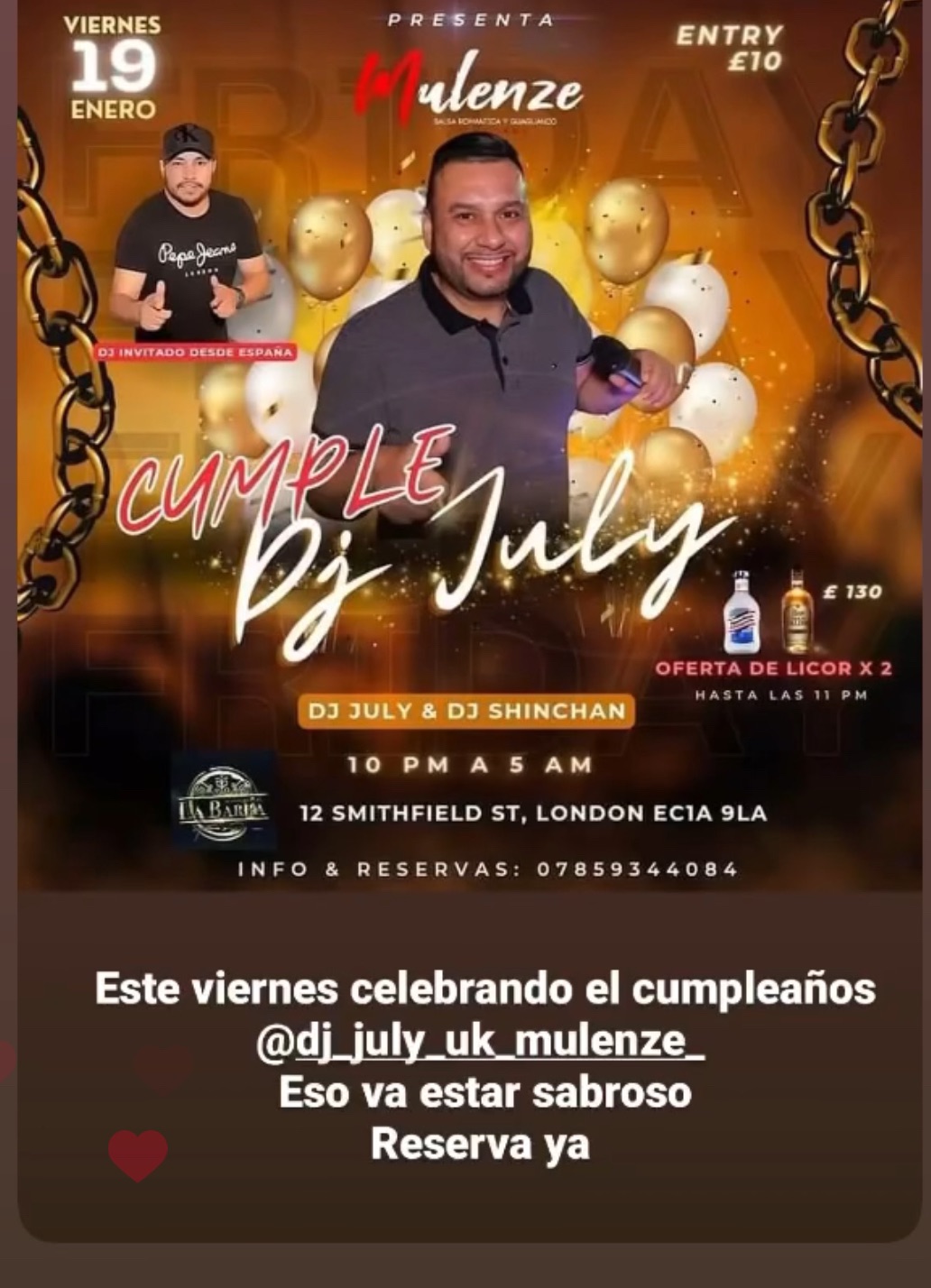 cumple dj july mulenze