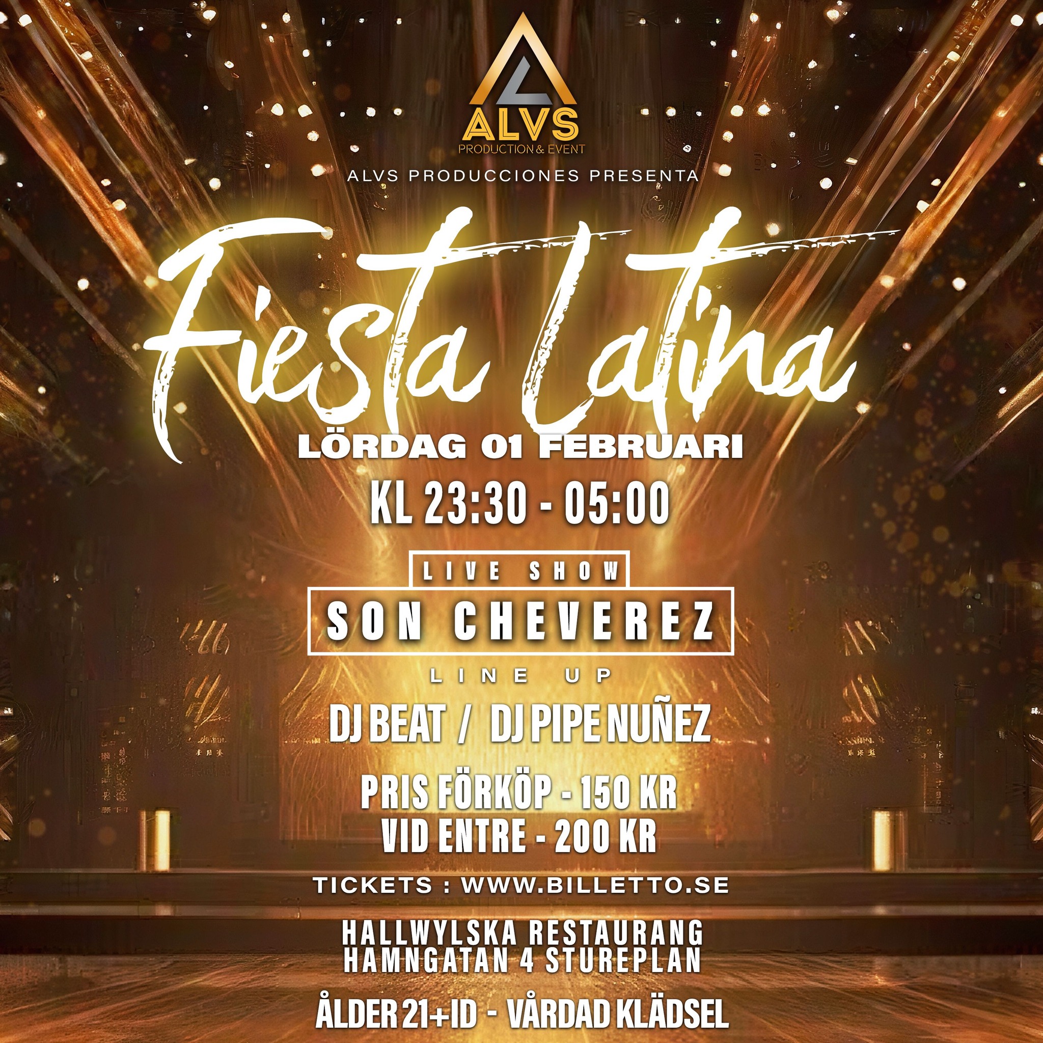 Fiesta Latina i Stureplan 1 2-2025 con " Son Chéveres"