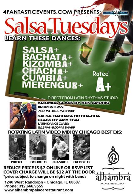 Salsa Tuesday @ Alhambra - New Class Times & Guest DJs