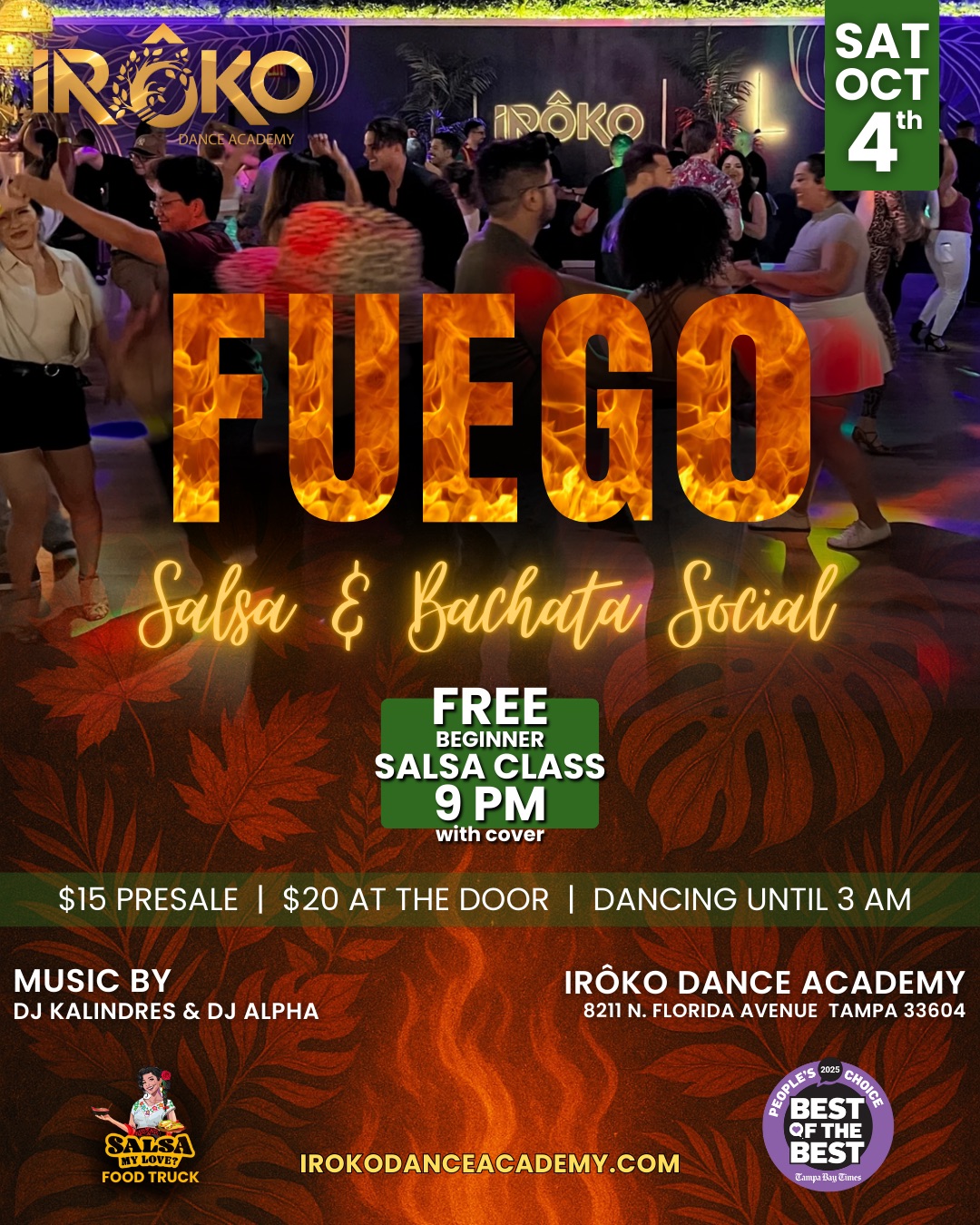 Irรดko Fuego Salsa & Bachata Social October 4th