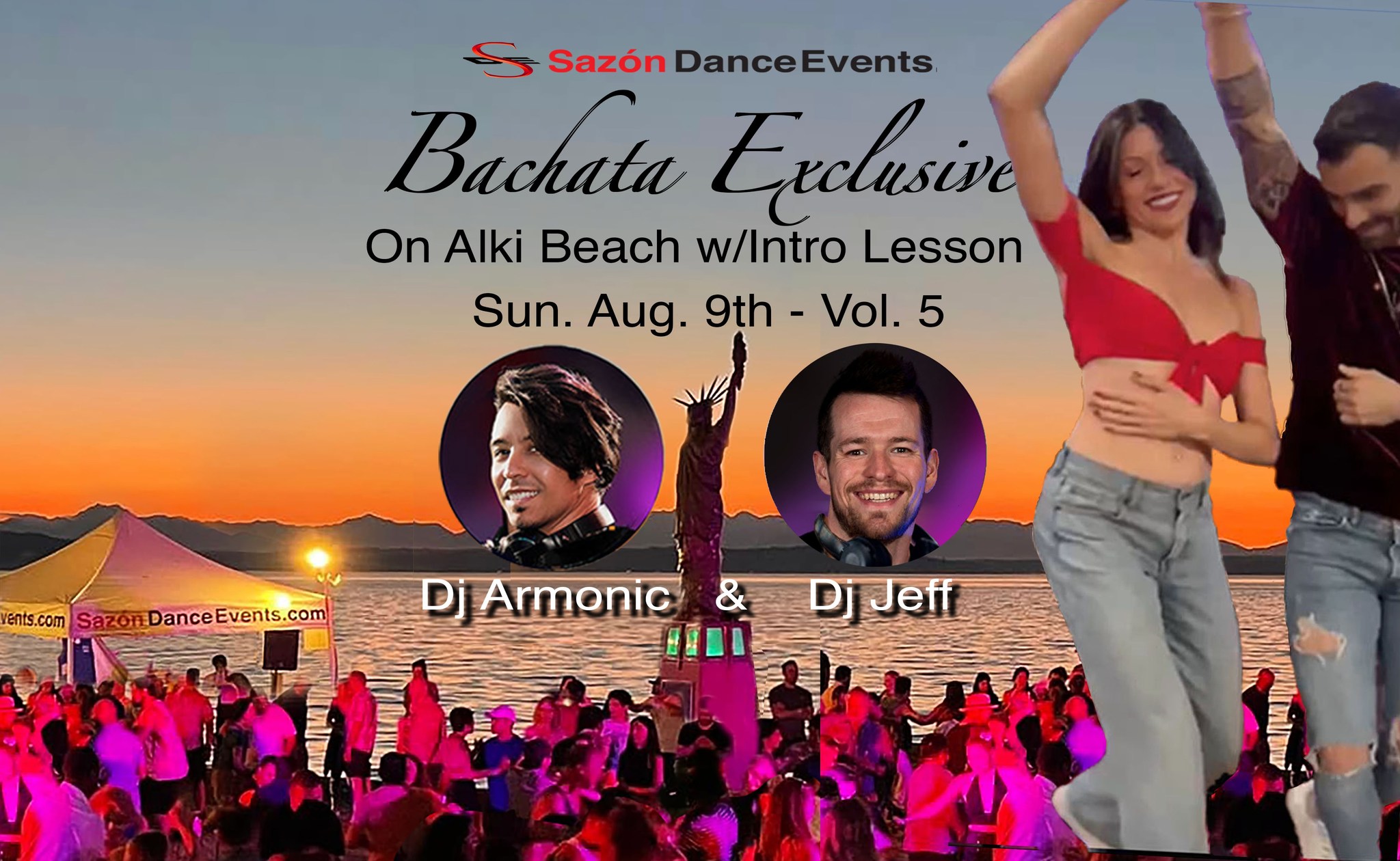 Sunday Bachata Exclusive on Alki Beach w intro lesson Vol. 5