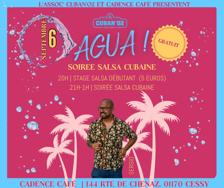 Agua 100% salsa cubaine