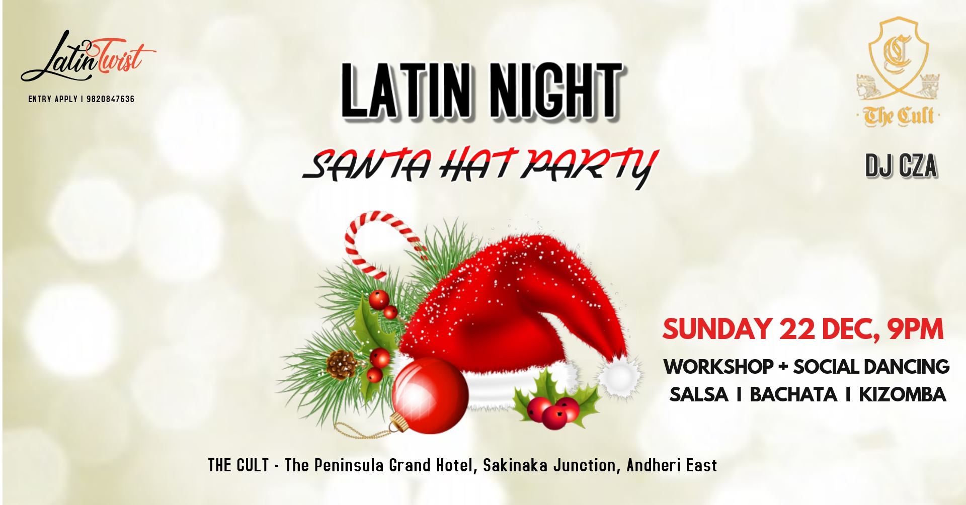 Latin Night' Santa Hat Party ! Workshop + Social Dancing