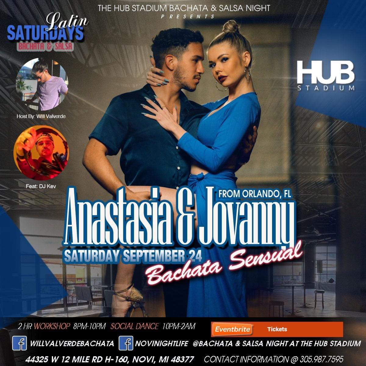 Bachata & Salsa Night with A&J at The Hub Stadium