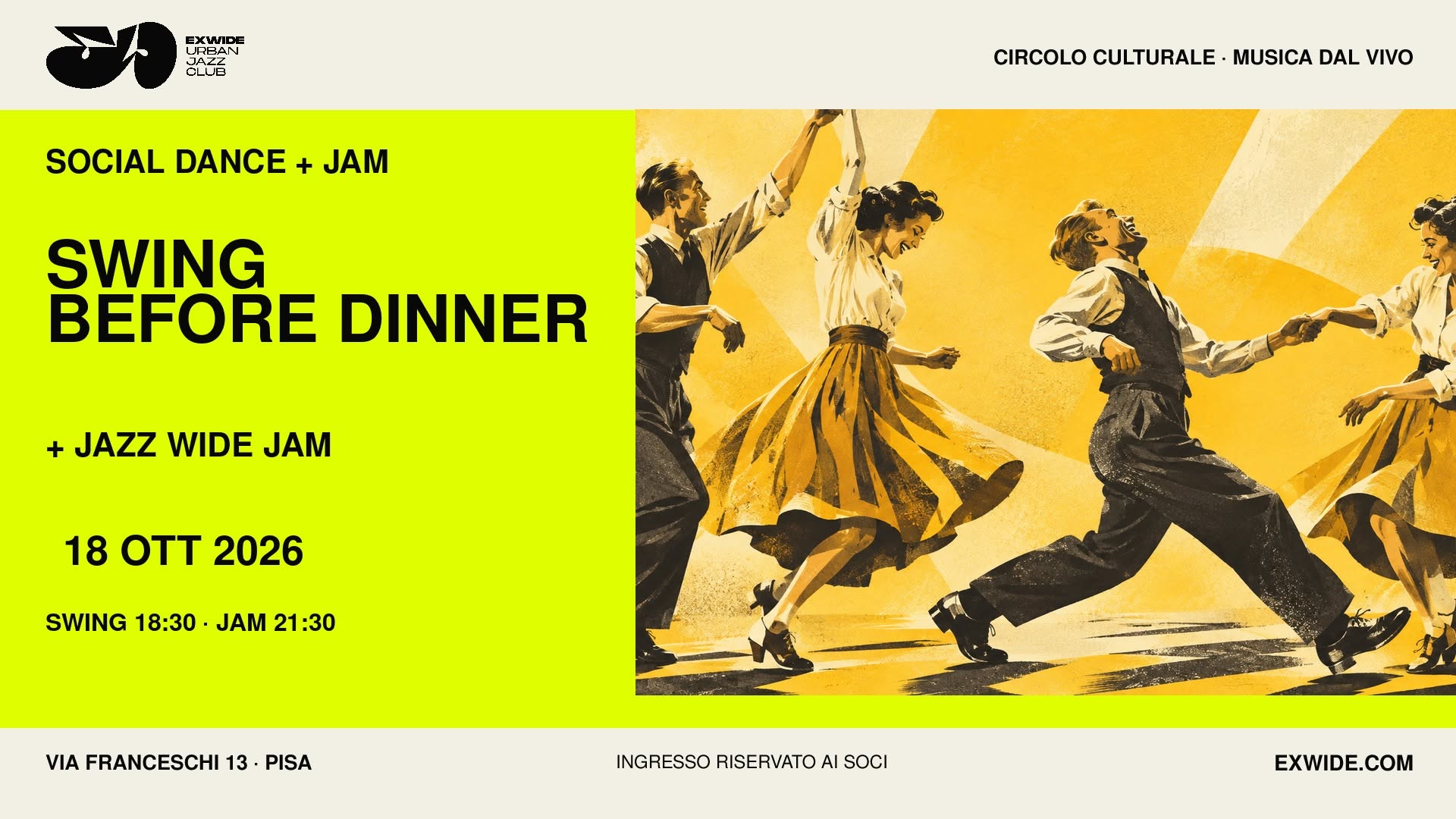SWING BEFORE DINNER + JAZZ WIDE JAM