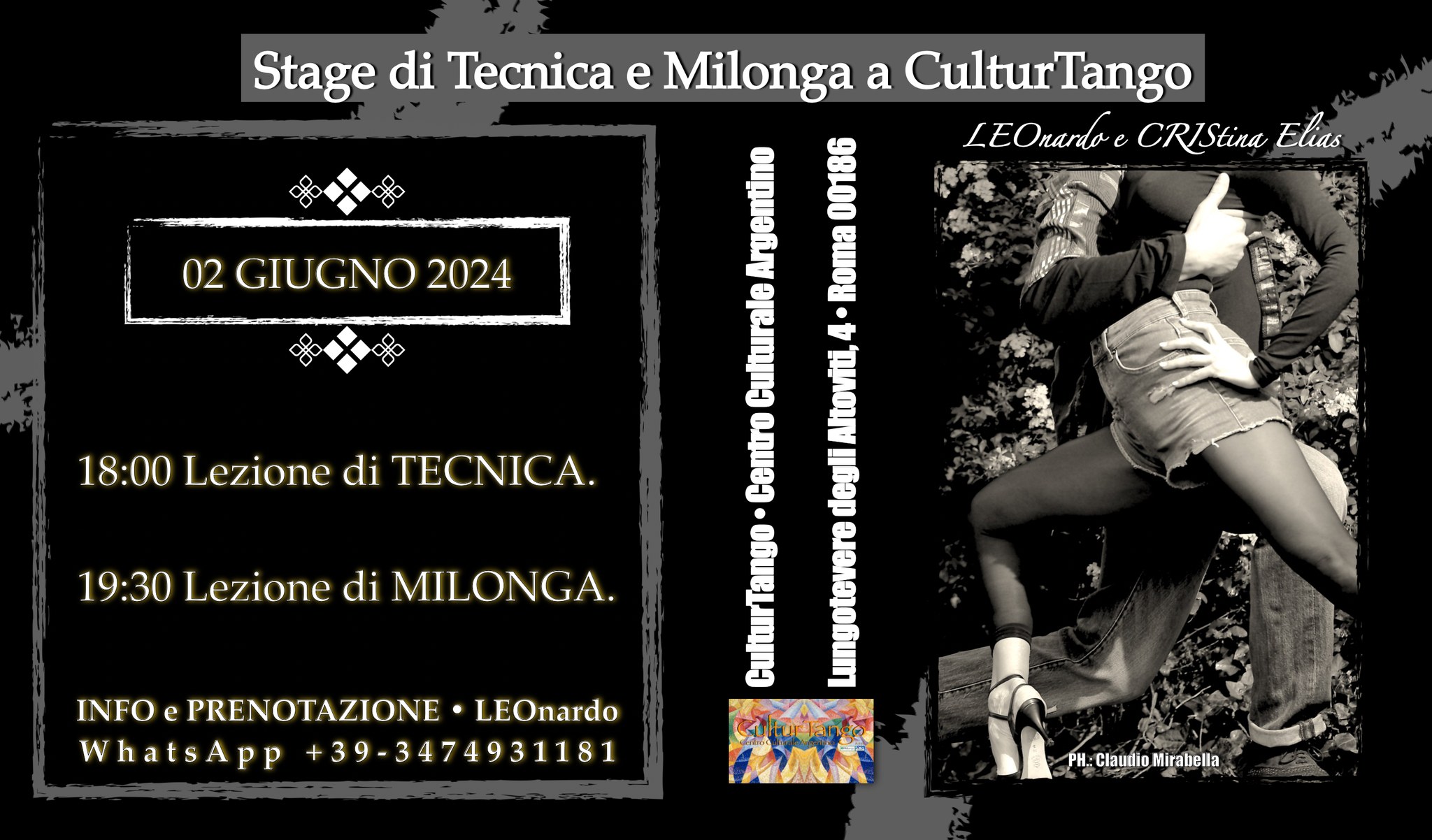 Stage di Tecnica e Milonga a CulturTango