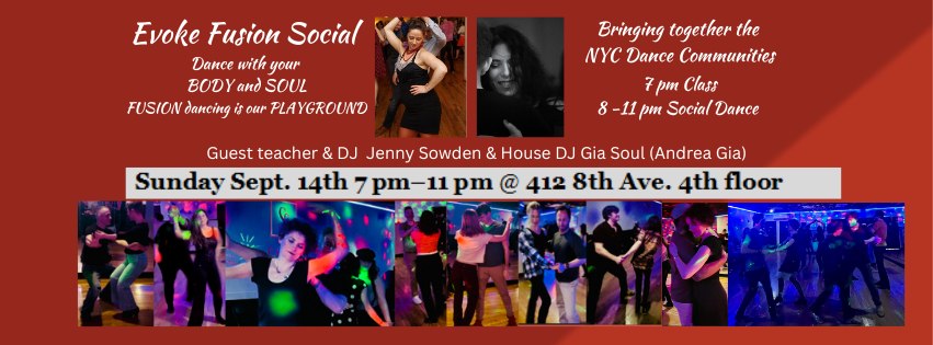 Evoke Fusion Social Sept. 14th NYC Fusion Dance