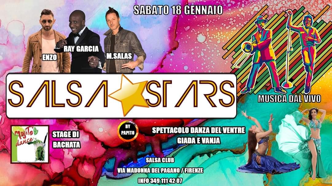 Sabato 11 gennaio torna SalsaStars al SalsaClub